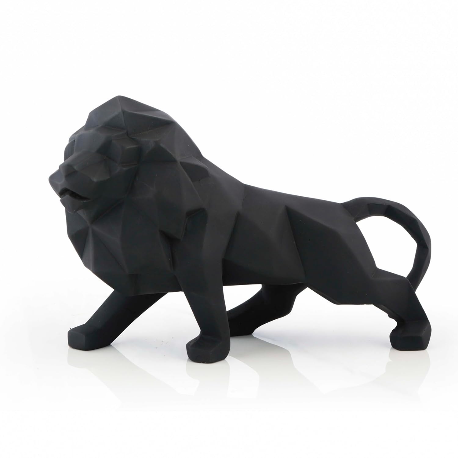 Lion Sculpture, Resin Animal Figurine for Coffee Tables,