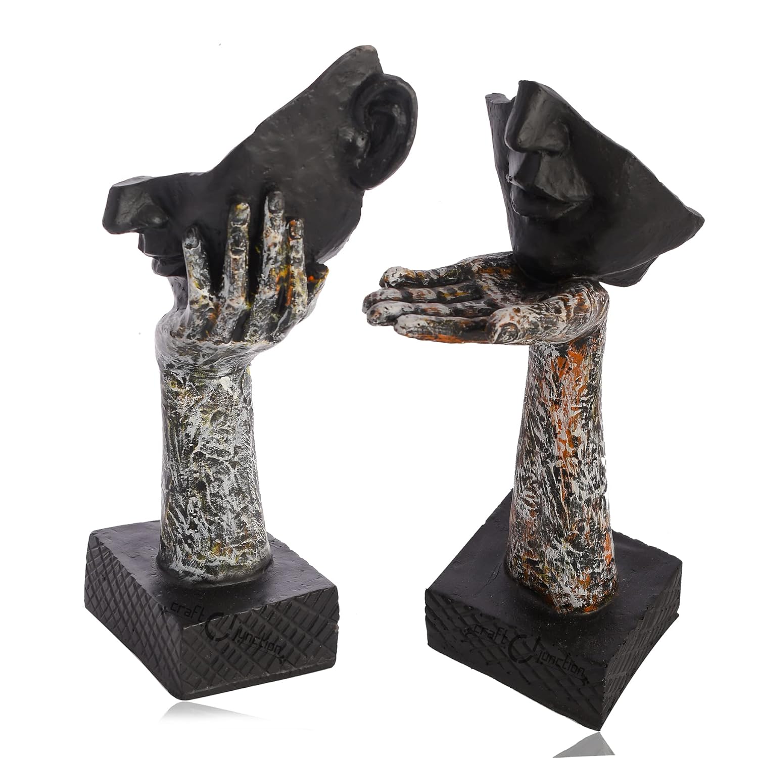 Mordern Art Love Face On Hand Decorative Showpiece Lovely Statue for Home D?cor.