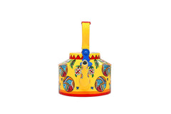 Mug Hand Painted & Hand Designed Colourful Decorative Traditional Village Theme Desi Tea Chai Aluminium Kettle