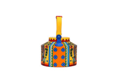 Mug Hand Painted & Hand Designed Colourful Decorative Traditional Village Theme Desi Tea Chai Aluminium Kettle