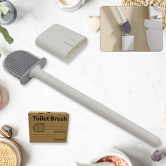 Portable Silicone Toilet Brush ? Wall-Mounted, Anti-Drip Cleaner with Non-Slip Handle