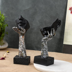 Mordern Art Love Face On Hand Decorative Showpiece Lovely Statue for Home D?cor.