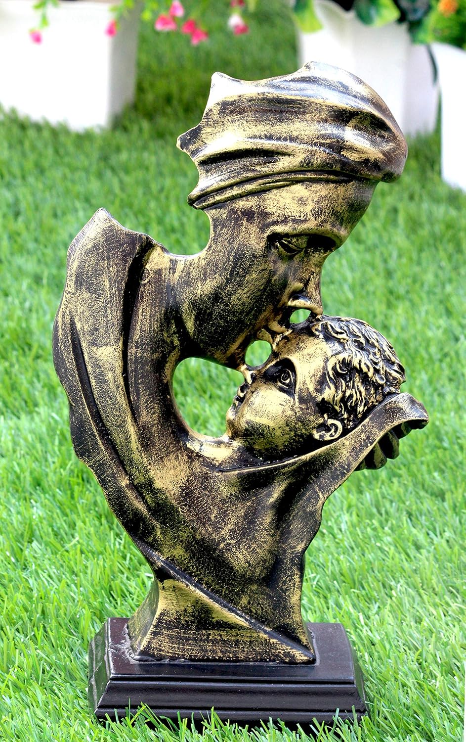 Handpainted Mother Love Decorative Showpiece .