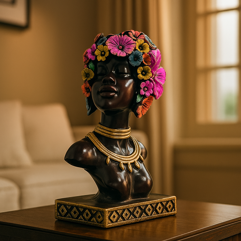 African Tribal Pair Decor Statue4