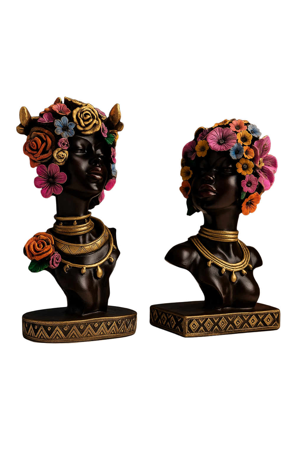 African Tribal Pair Decor Statue6