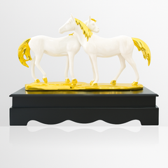 Horse Couple Statue Decor