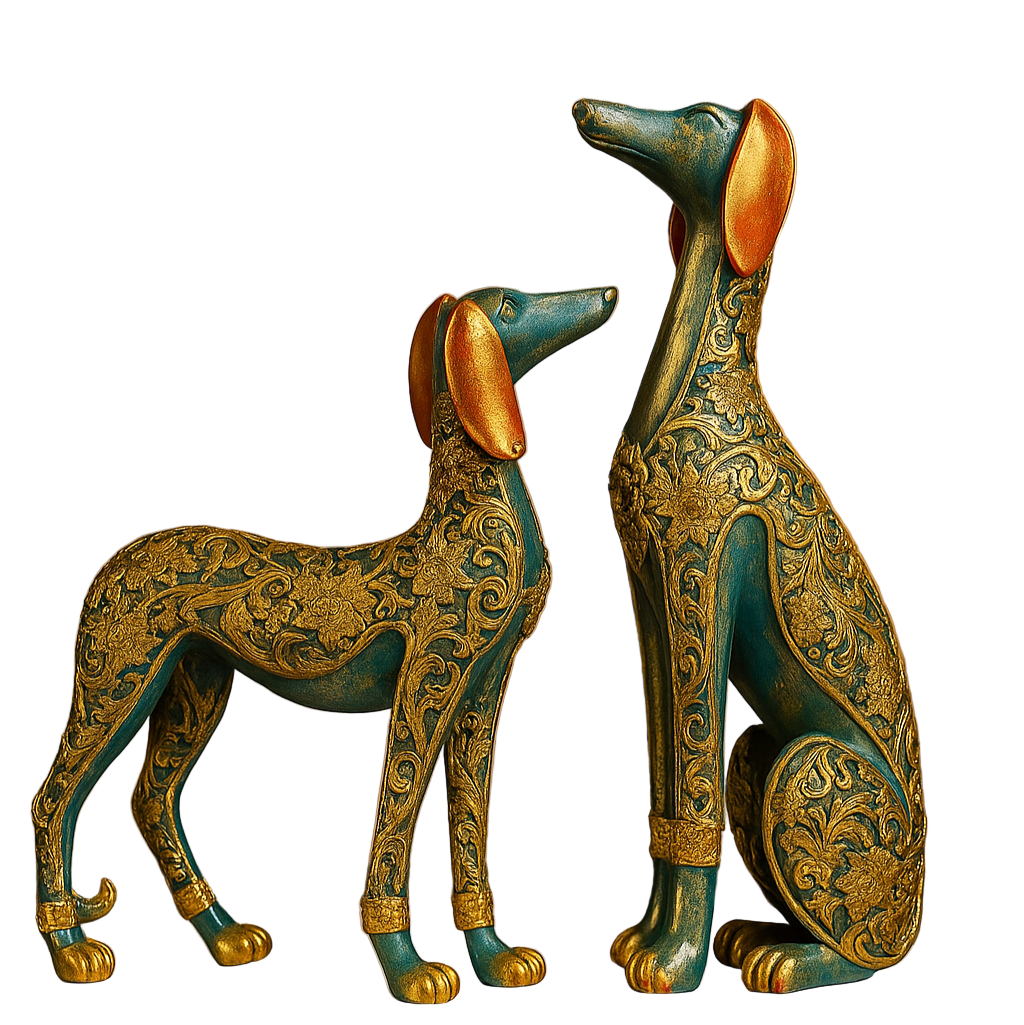 Royal Dog Pair Showpiece