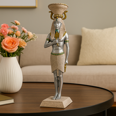 Egyptian Pharaoh & Queen Statue Set