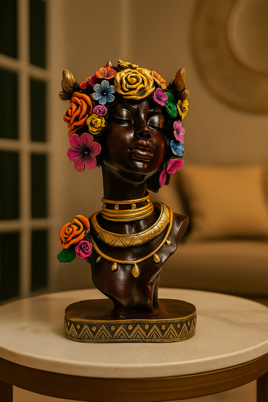 African tribal pair decor Statue