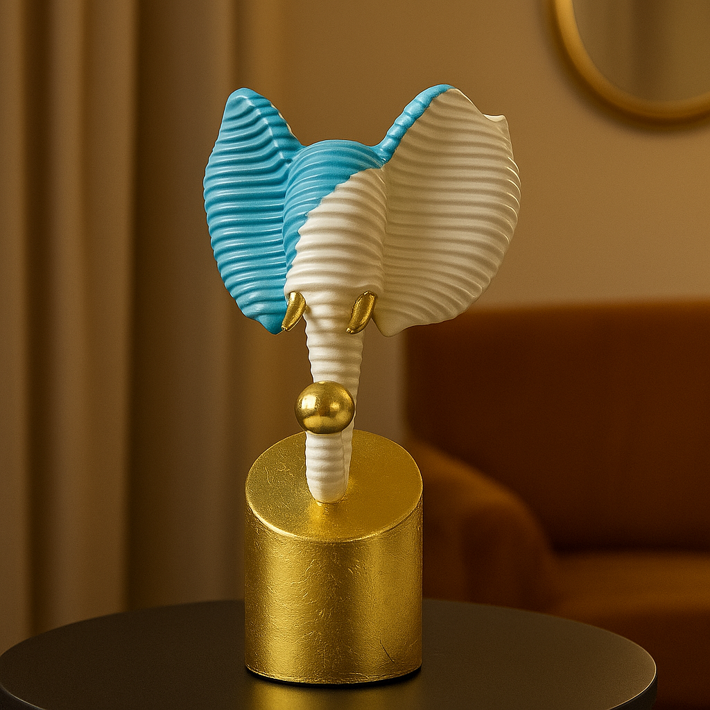 Horse and elephant decor showpiece set