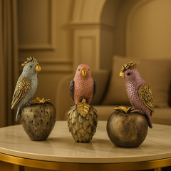 Modern Bird Decor Sculpture Set