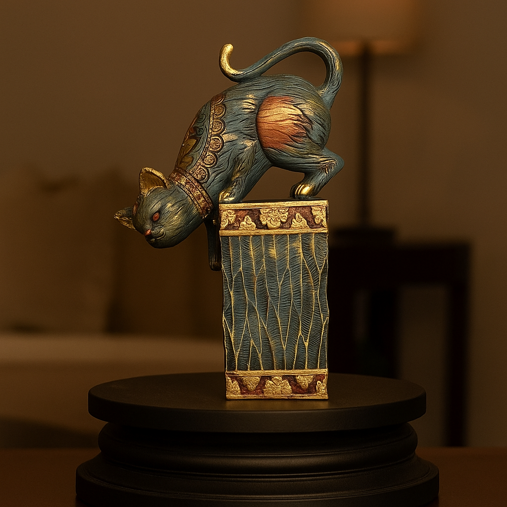 Luxury Decorative Cat decor statue Set