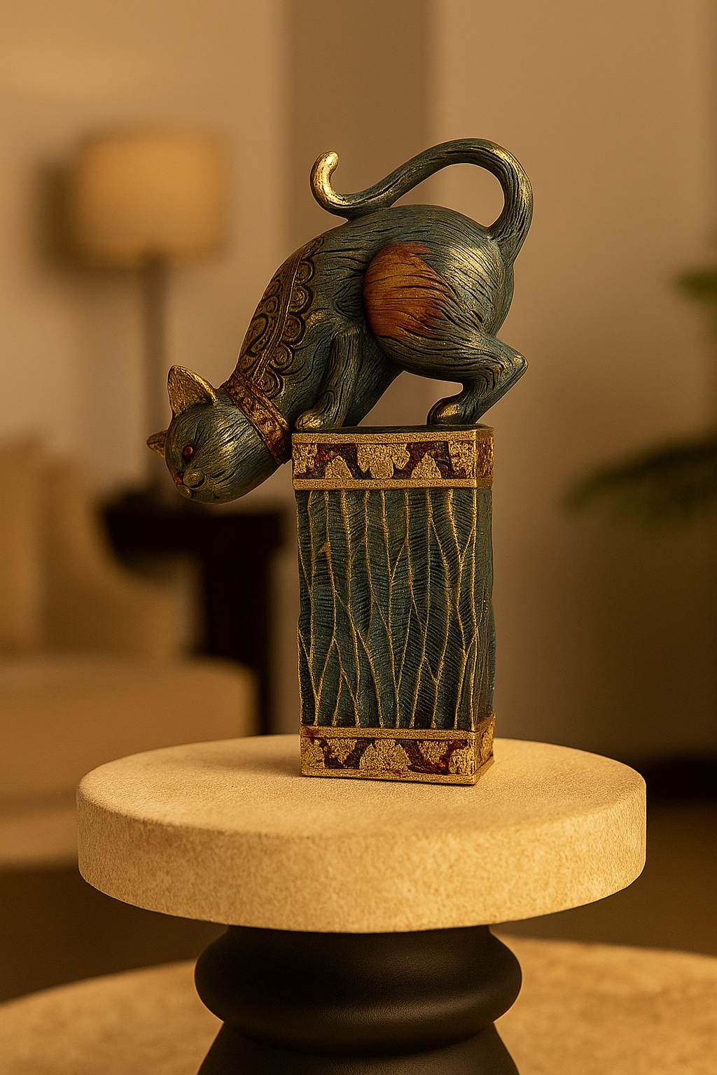 Luxury Decorative Cat decor statue Set
