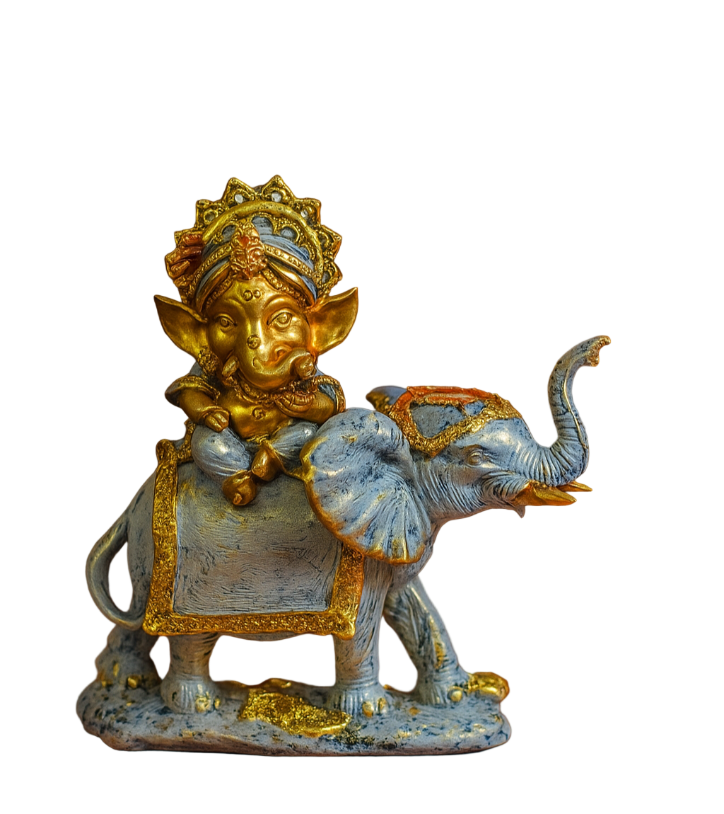 Ganesha on Elephant Statue