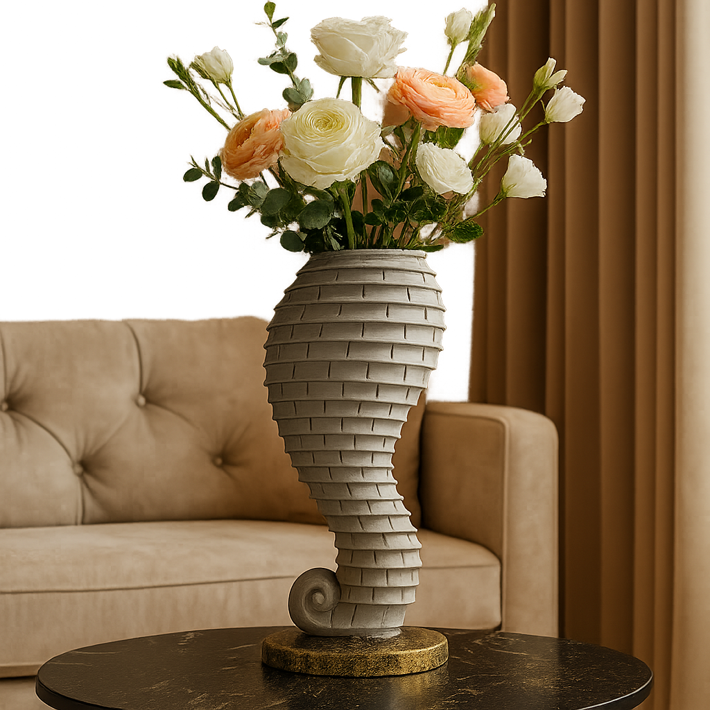 Ganesha Trunk Design Vase Showpiece