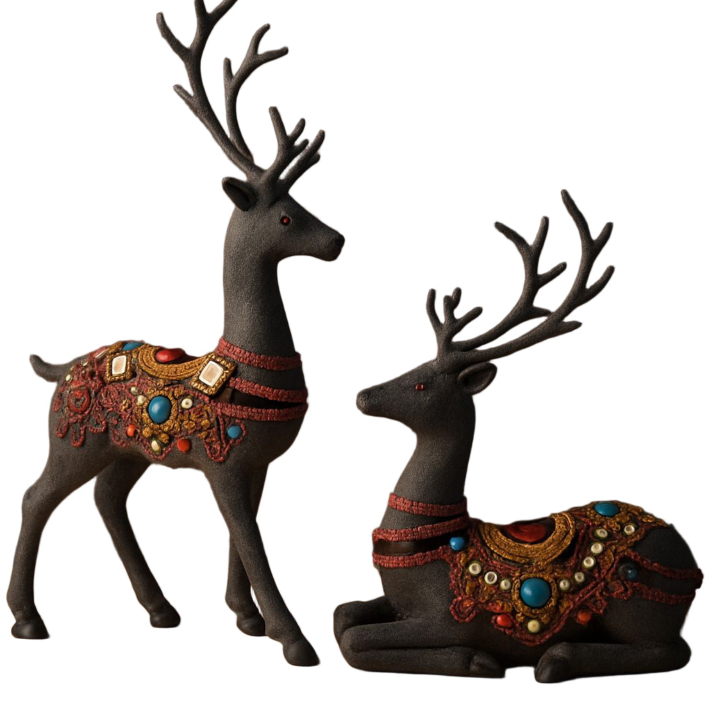 Reindeer Couple Decor Showpiece