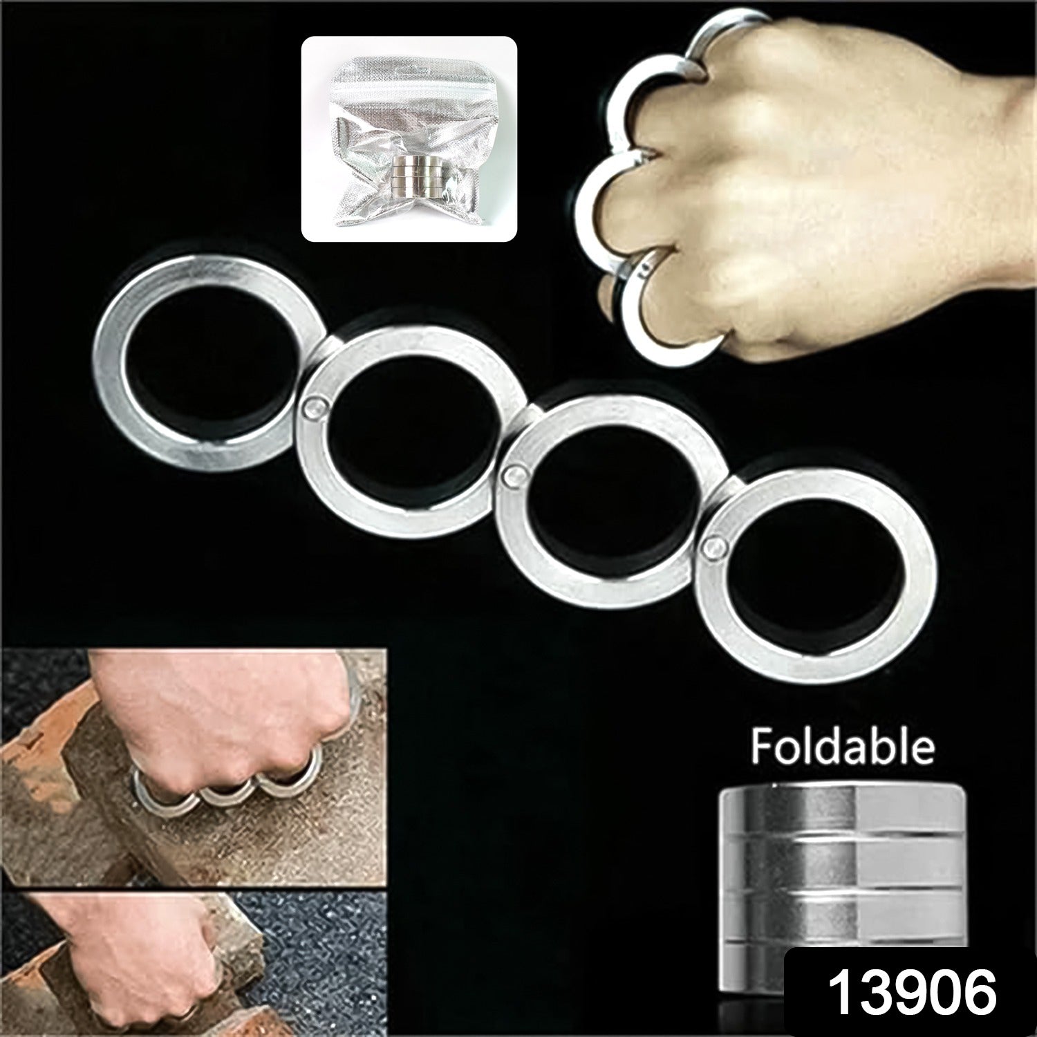 Portable 4 Finger Rotating Folding Ring DNA eStore