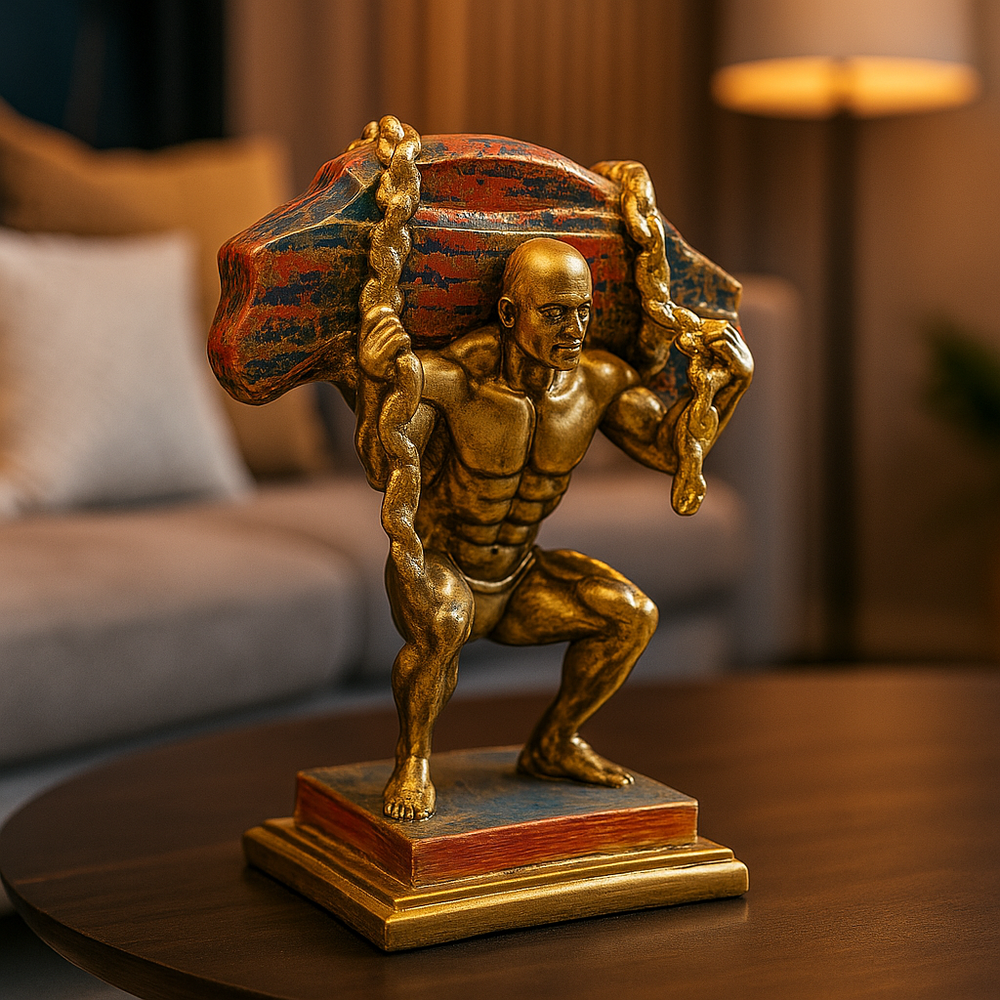 Resin Atlas Sculpture for Home DNA eStore