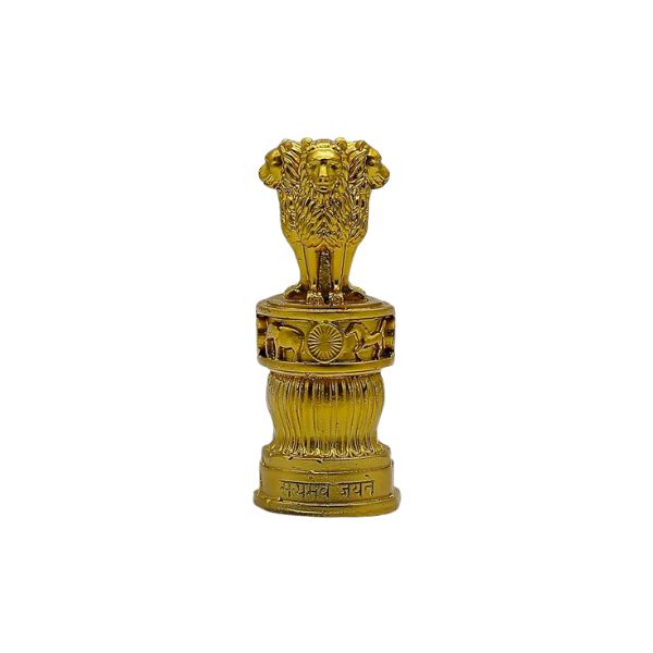 Ashoka Pillar Stambh Sculpture for Car Dashboard Idols