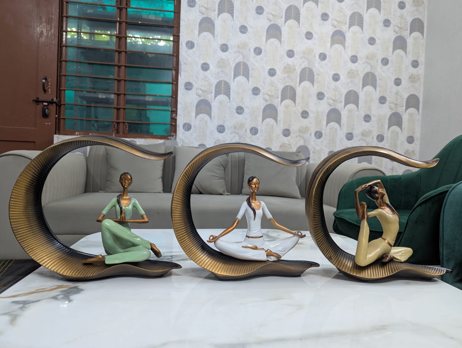 Yoga Lady Sculpture Decor