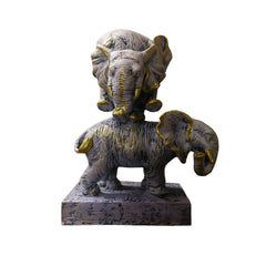 twin elephant decor sculpture