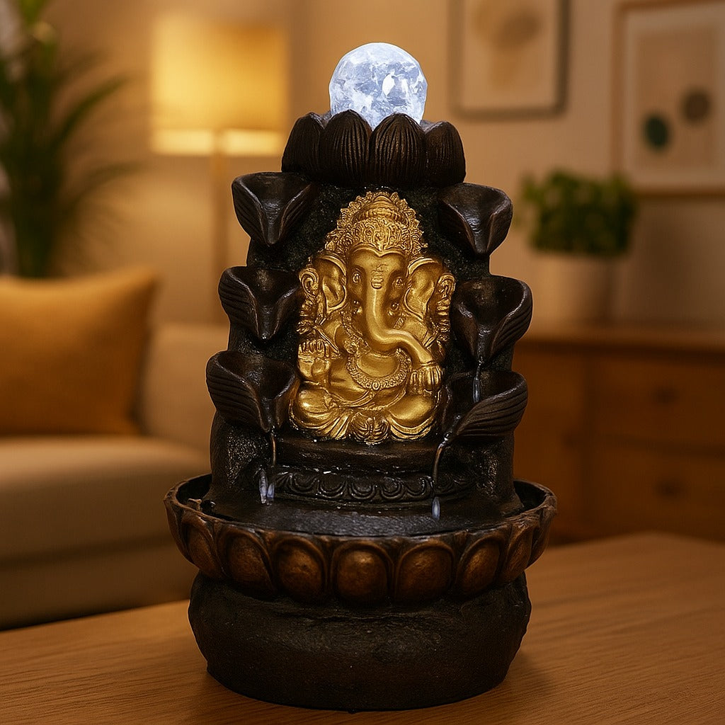 Ganesha LED Water Fountain showpiece