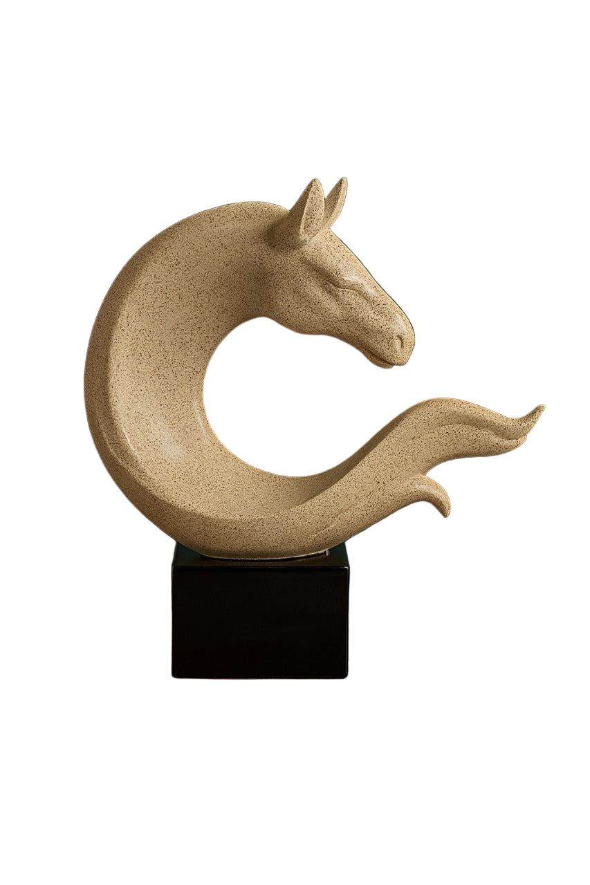 Horse Head Sculpture Decor | Abstract Horse Figurine | Modern Horse Table Decoration