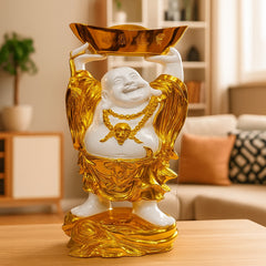 Golden Laughing Buddha Statue