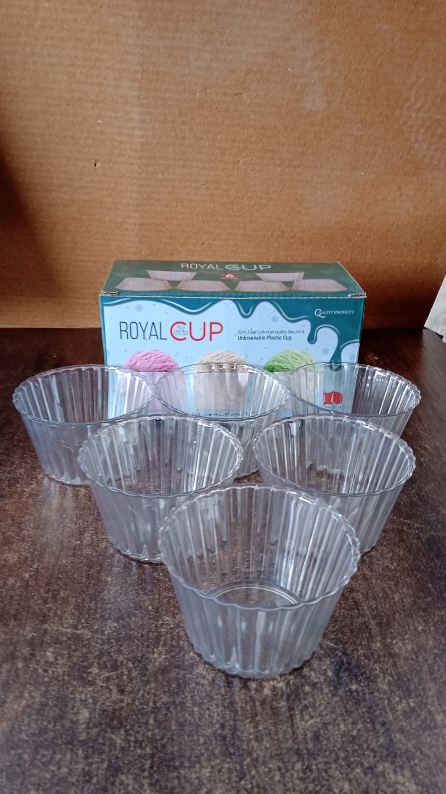 Premium Transparent Plastic Dessert Bowl Set ? 6 Pieces