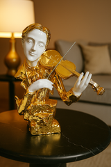 Violin Musician Statue for Home Decor