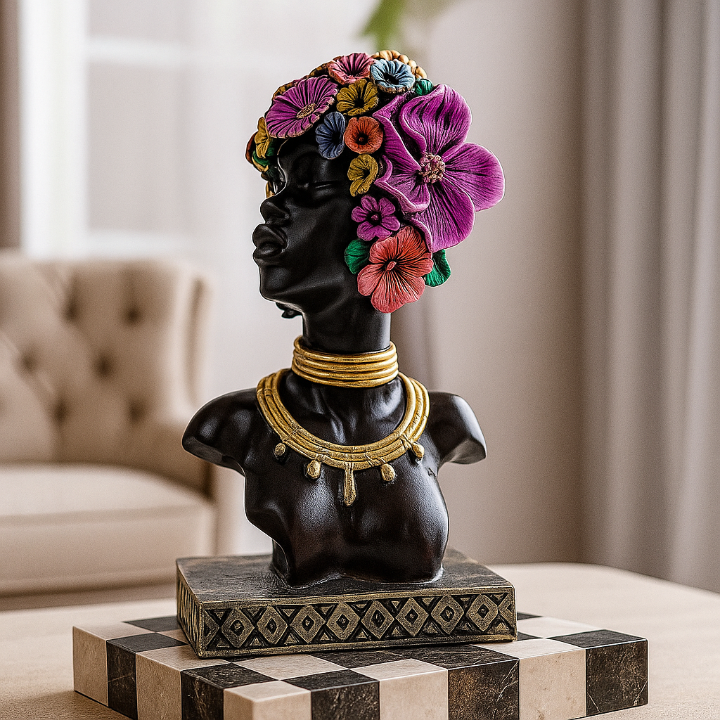 African tribal pair decor Statue