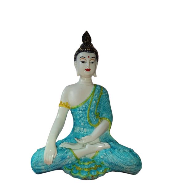 .Sitting Buddha Samadhu White for Home decor living room study room office marriage gift items