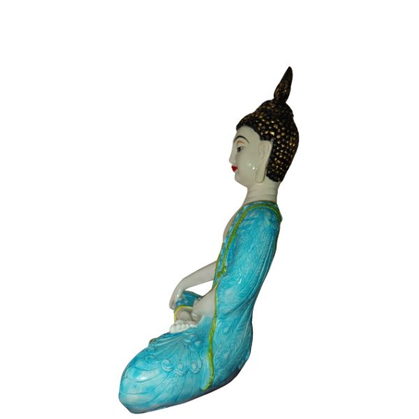 .Sitting Buddha Samadhu White for Home decor living room study room office marriage gift items