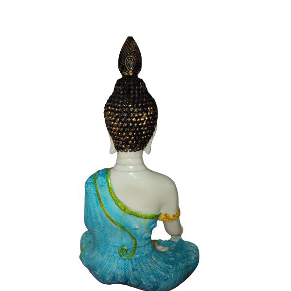 .Sitting Buddha Samadhu White for Home decor living room study room office marriage gift items