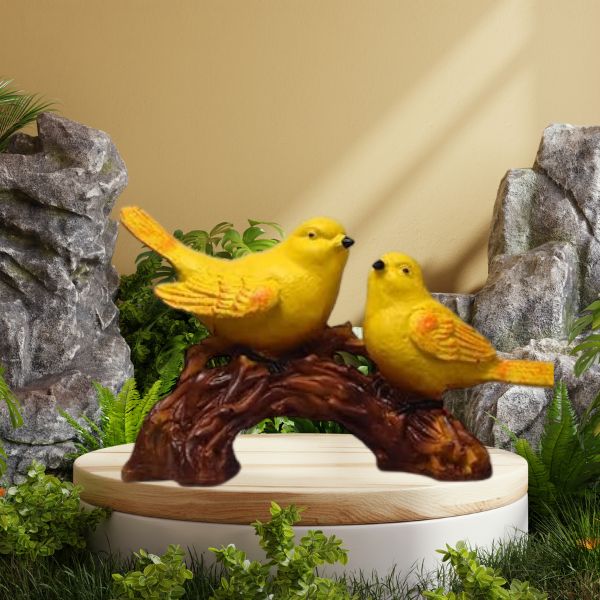 Polpiecyresin Pair of Bird Showe ??Love Birds Figurine for Living Room, Bedroom, Table Decor, Romantic Home Decoration Gift for Couple or Anniversary