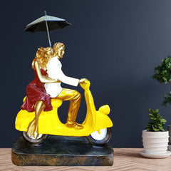 Scooter Romantic Love Couple Statue for Gift Showpiece Love Couple Showpiece for Valentine Day | Home Interior Idol  discription