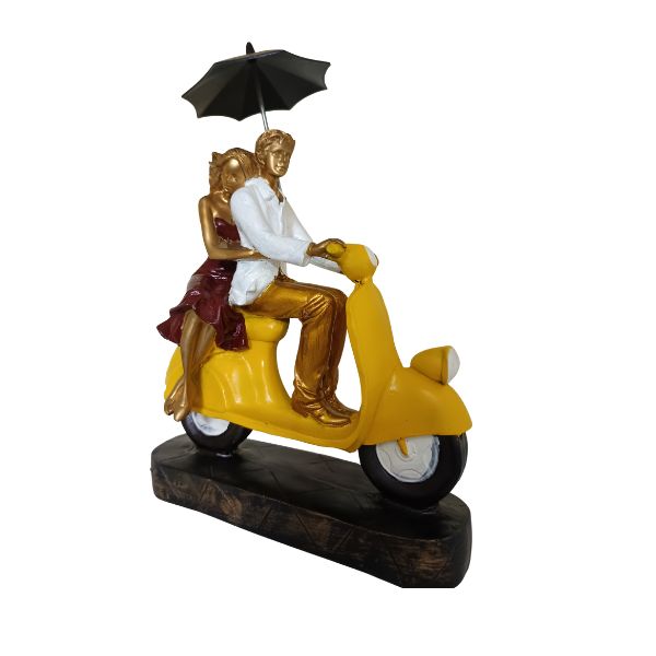 Scooter Romantic Love Couple Statue for Gift Showpiece Love Couple Showpiece for Valentine Day | Home Interior Idol  discription