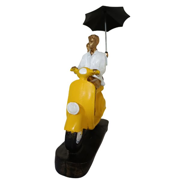 Scooter Romantic Love Couple Statue for Gift Showpiece Love Couple Showpiece for Valentine Day | Home Interior Idol  discription