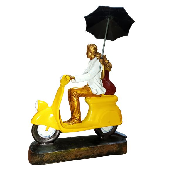 Scooter Romantic Love Couple Statue for Gift Showpiece Love Couple Showpiece for Valentine Day | Home Interior Idol  discription