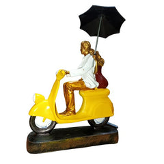 Scooter Romantic Love Couple Statue for Gift Showpiece Love Couple Showpiece for Valentine Day | Home Interior Idol  discription