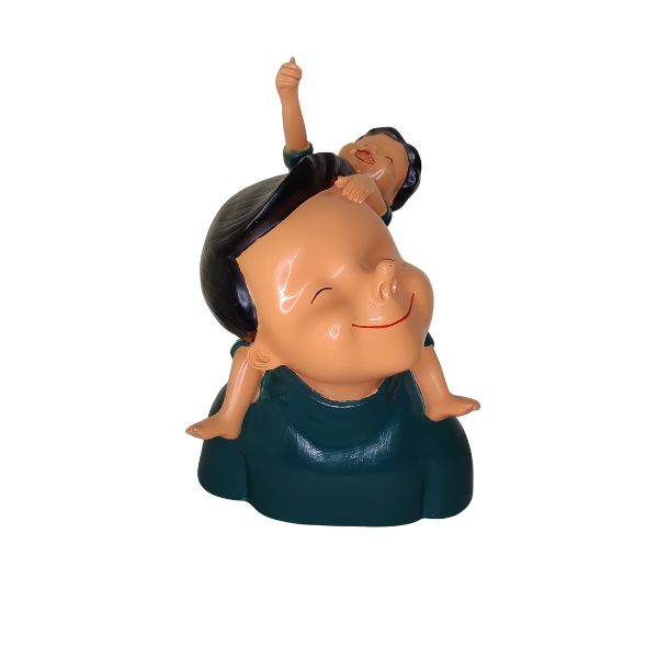 Father-Daughter Resin Showpiece ??Handicraft Figurine | Emotional Bond Sculpture | Father Carrying Daughter on Back | Home Decor Gift Father's Day Spical.