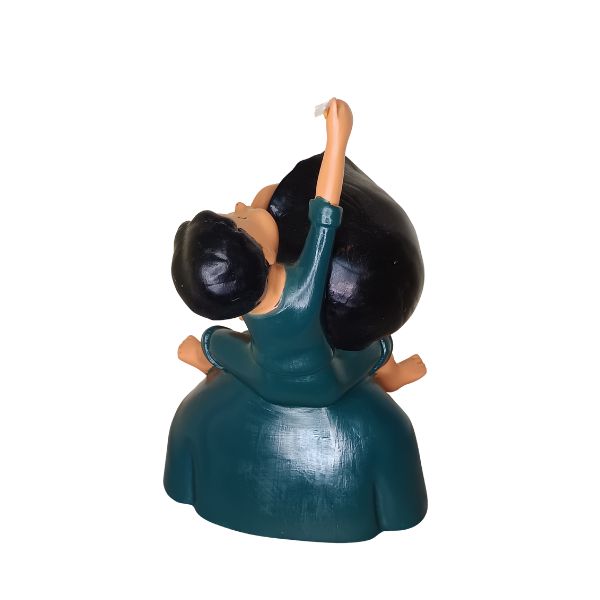Father-Daughter Resin Showpiece ??Handicraft Figurine | Emotional Bond Sculpture | Father Carrying Daughter on Back | Home Decor Gift Father's Day Spical.