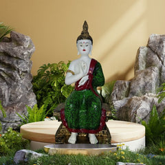 Lord Blessing Buddha Idol Sculpture | Buddha Statue for Home Decor & Gifting | Pooja Article | Housewarming & Diwali Decoration Showpiece