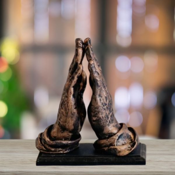 Polyresin Namaste Hand Decor ??Handcrafted Showpiece