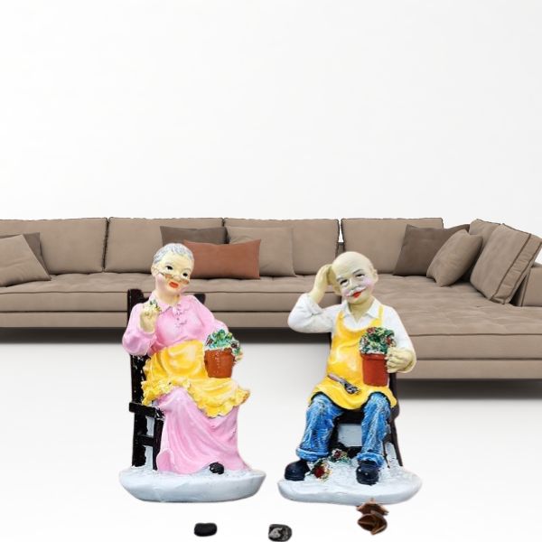Pair of Dada Dadi Couple for Home Decor/Gifting/Living Room Decorative Showpiece