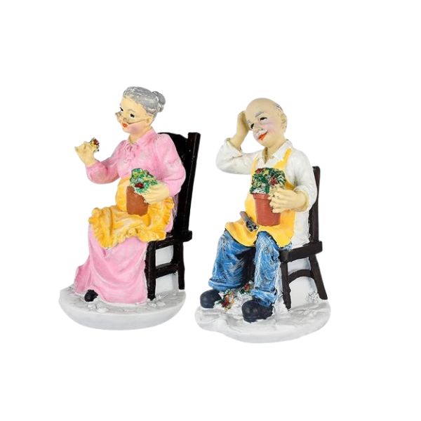 Pair of Dada Dadi Couple for Home Decor/Gifting/Living Room Decorative Showpiece