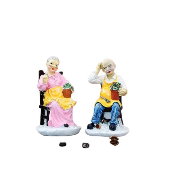 Pair of Dada Dadi Couple for Home Decor/Gifting/Living Room Decorative Showpiece
