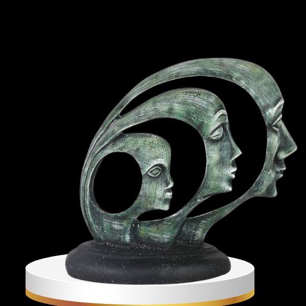 Handcrafted Lady Face Statue Couple Showpiece for Home Decor/Gifting/Living Room Decorative Showpiece