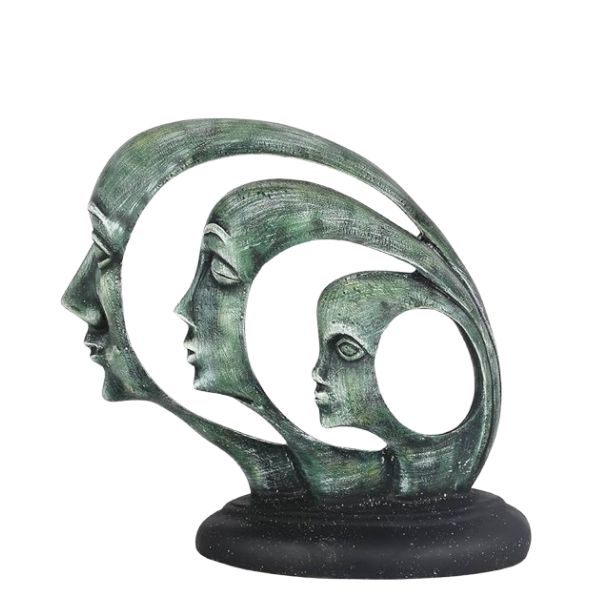 Handcrafted Lady Face Statue Couple Showpiece for Home Decor/Gifting/Living Room Decorative Showpiece