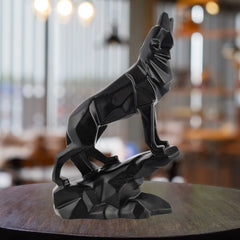 Antique Matt Finish Wolf Statue ??Home Decorative Showpiece | Wolf Sculpture Figurine for Desk, Hotel, Living Room & Tabletop Gift Decoration